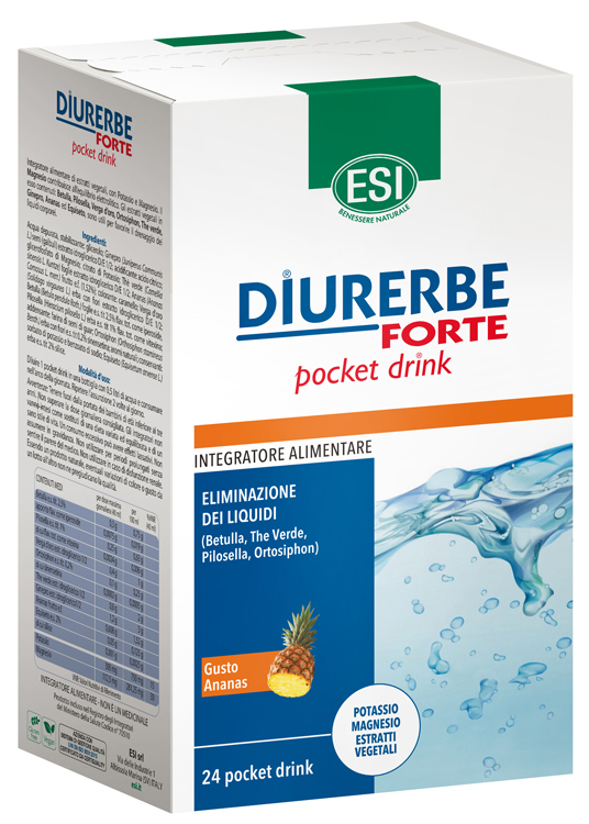 ESI DIURERBE FORTE POCKET DRINK ANANAS 24 X 20 ML - latuafarmacia.org