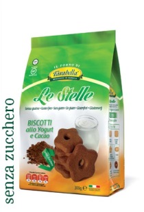 FARABELLA BISCOTTI LE STELLE ALLO YOGURT E CACAO SENZA ZUCCHERO 300 G - latuafarmacia.org