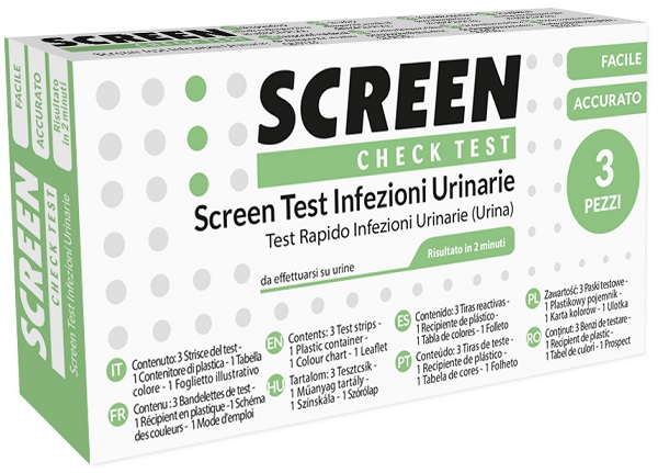 SCREEN TEST LEUCOCITI SANGUE NITRITO E PROTEINA URINA SCREEN TEST INFEZIONI VIE URINARIE 3 PEZZI - latuafarmacia.org