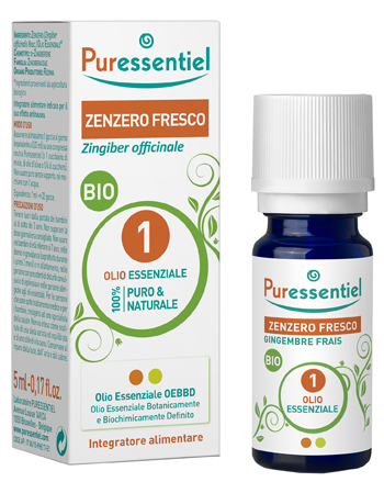 PURESSENTIEL ZENZERO FRESCO OLIO ESSENZIALE BIO 5 ML - latuafarmacia.org