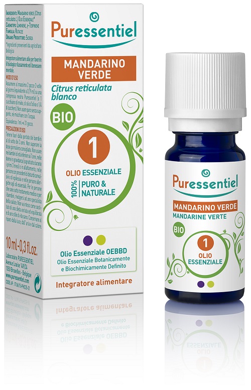 PURESSENTIEL MANDARINO VERDE OLIO ESSENZIALE BIO 10 ML - latuafarmacia.org