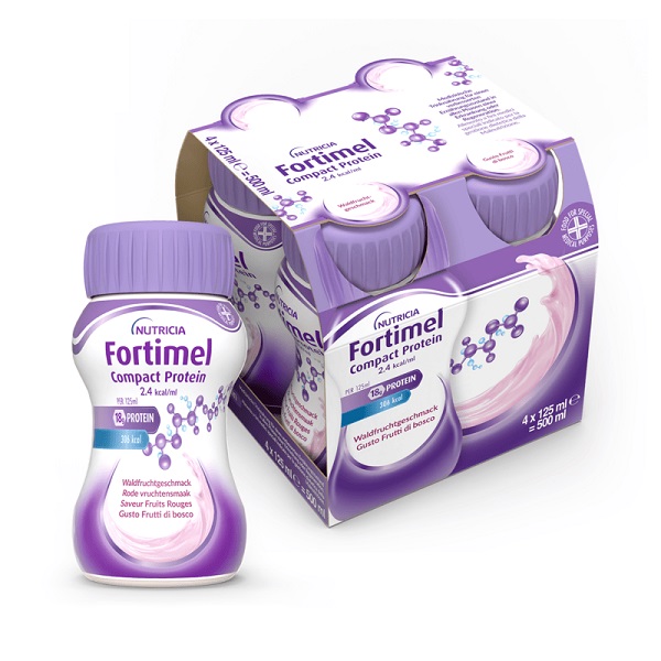 NUTRICIA FORTIMEL COMPACT PROTEIN GUSTO FRUTTI DI BOSCO 4 BOTTIGLIE DA 125 ML - latuafarmacia.org