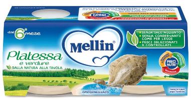 MELLIN OMOGENEIZZATO PLATESSA 2X80 G - latuafarmacia.org