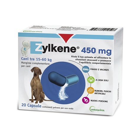ZYLKENE CANI GROSSA TAGLIA 15-60KG 20 CAPSULE DA 450 MG - latuafarmacia.org