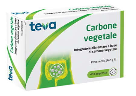 CARBONE VEGETALE TEVA 40 COMPRESSE 16,2 G - latuafarmacia.org