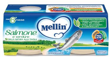 MELLIN OMOGENEIZZATO SALMONE 2 X 80 G - latuafarmacia.org