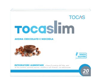 TOCASLIM CREMA DI CIOCCOLATO E NOCCIOLA 20 BUSTE DA 18 G - latuafarmacia.org