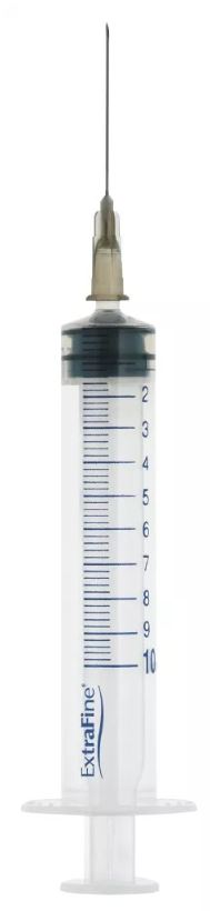 SIRINGA EXTRAFINE IPODERMICA 10 ML AGO 12 GAUGE 22 - latuafarmacia.org