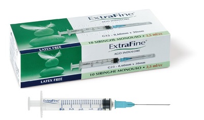 SIRINGA IPODERMICA EXTRAFINE 2,5 CC G23 0,60X30 10 PEZZI - latuafarmacia.org