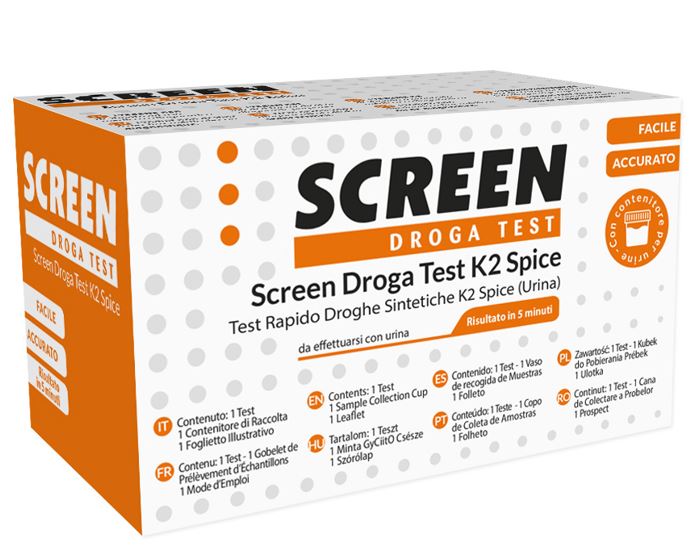 SCREEN DROGA TEST K2 SPICE/URINA TEST ANTIDROGA CON CONTENITORE URINA - latuafarmacia.org