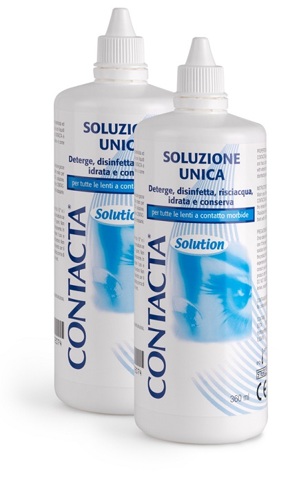 SOLUZIONE PER LENTI A CONTATTO CONTACTA 2 PEZZI 360 ML - latuafarmacia.org