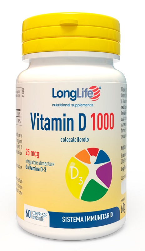LONGLIFE VITAMIN D 1000UI 60 COMPRESSE RIVESTITE - latuafarmacia.org