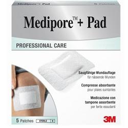 MEDICAZIONE MEDIPORE+PAD 10X15CM 5PEZZI - latuafarmacia.org