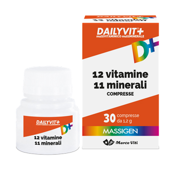 MASSIGEN DAILYVIT 12 VITAMINE 11 MINERALI 30 COMPRESSE RIVESTITE - latuafarmacia.org