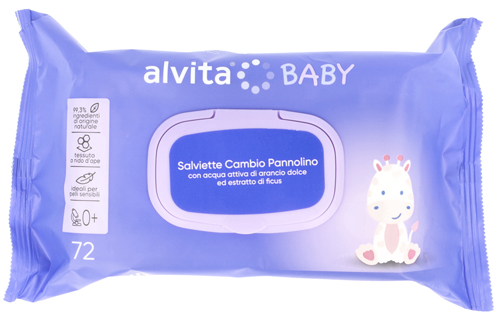 ALVITA BABY SALVIETTE CAMBIO PANNOLINO 72 PEZZI - latuafarmacia.org