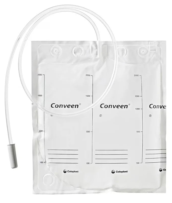 SACCA LETTO CONVEEN BASIC CON MANIGLIA CAPACITA' 2000ML LUNGHEZZA TUBO 100CM NO SCARICO CONFEZIONE DA 30 PEZZI - latuafarmacia.org