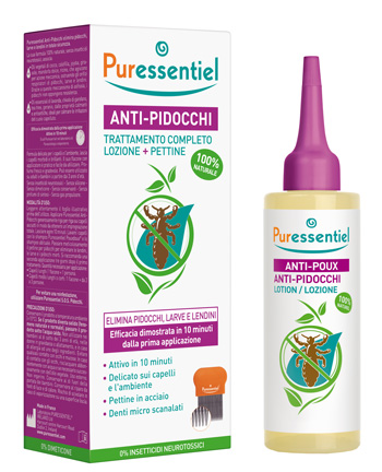 LOZIONE ANTIPIDOCCHI 100 ML + PETTINE PURESSENTIEL - latuafarmacia.org