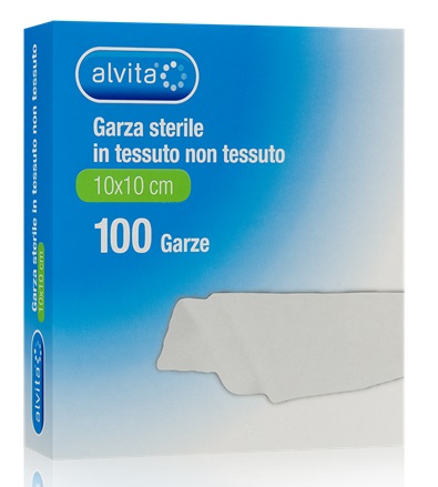 ALVITA GARZA STERILE IN TESSUTO NON TESSUTO 10X10CM 100 PEZZI - latuafarmacia.org