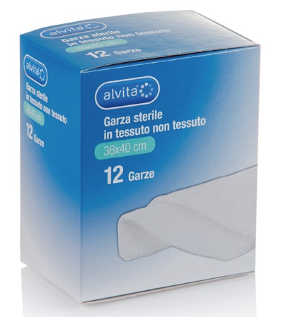 ALVITA GARZA STERILE IN TESSUTO NON TESSUTO 36X40CM 12 PEZZI - latuafarmacia.org