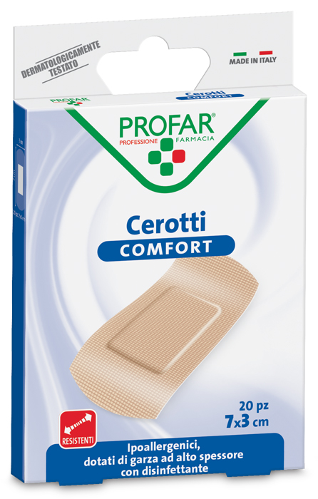 CEROTTO COMFORT GRANDE 7X3 CM 20 PEZZI PROFAR - latuafarmacia.org