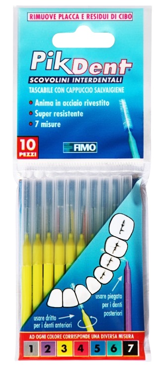 PIKDENT STUZZICOLINO 3 GIALLO 10 PEZZI - latuafarmacia.org