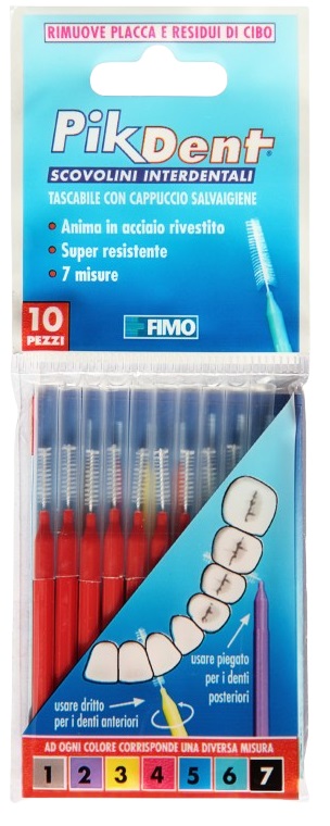 PIKDENT STUZZICOLINO 4 ROSSO 10 PEZZI - latuafarmacia.org
