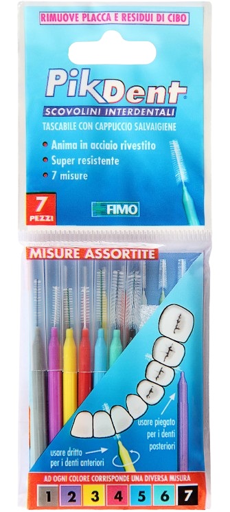 PIKDENT STUZZICOLINO 1 BUSTINA CON 7 MISURE ASSORTITE - latuafarmacia.org