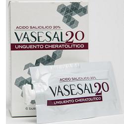 VASESAL 20 6 BUSTINE PLURIDOSE DA 5 ML UNGUENTO CHERATOLITICO - latuafarmacia.org