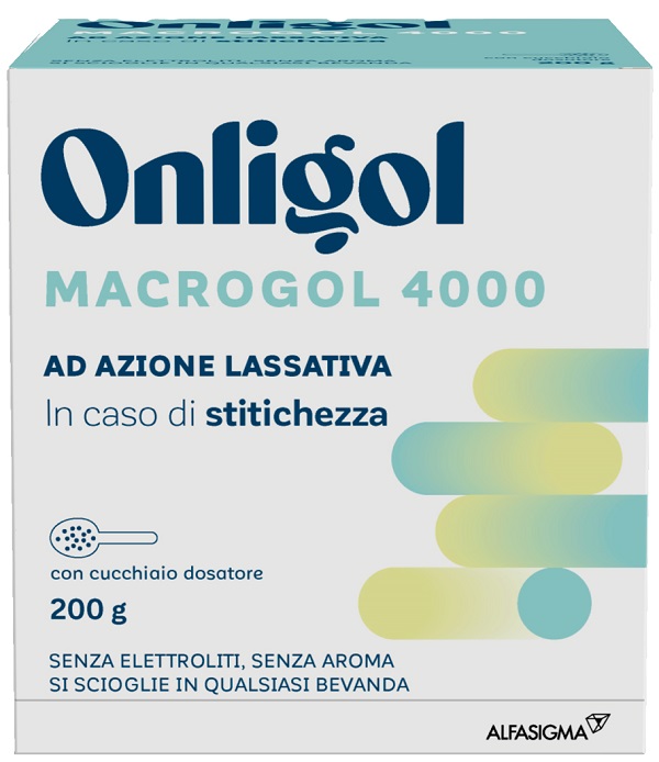 ONLIGOL MACROGOL 4000 200 G CON CUCCHIAINO DOSATORE SENZA ZUCCHERO - latuafarmacia.org