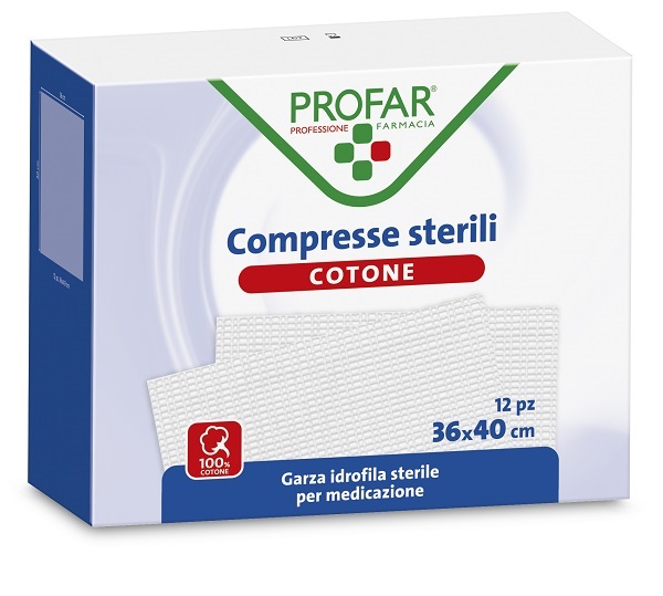 GARZA IDROFILA PROFAR COMPRESSA STERILE 36X40 CM 12 PEZZI - latuafarmacia.org