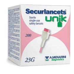 LANCETTE PUNGIDITO SECURLANCETS UNIK GAUGE 23 200 PEZZI - latuafarmacia.org