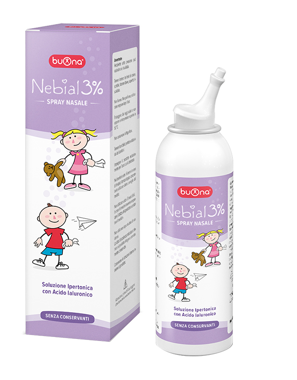 NEBIAL SOLUZIONE SALINA IPERTONICA DI SODIO CLORURO AL 3% CON ACIDO IALURONICO SPRAY NASALE 100 ML - latuafarmacia.org