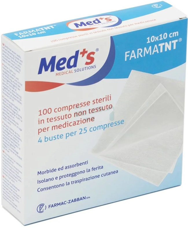 GARZA COMPRESSA MEDS TESSUTO NON TESSUTO 10X10CM 100 PEZZI - latuafarmacia.org