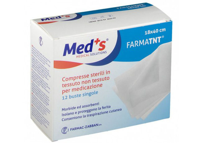 GARZA COMPRESSA MEDS TESSUTO NON TESSUTO 18X40CM 12 PEZZI - latuafarmacia.org
