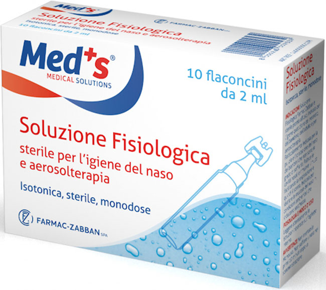SOLUZIONE FISIOLOGICA MEDS STERILE ASTX10 FL 2ML - latuafarmacia.org