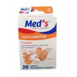 CEROTTO MEDS STRIP POLIURETANO IPOALLERGENICO CLASSICO ASSORTITI 20 PEZZI - latuafarmacia.org