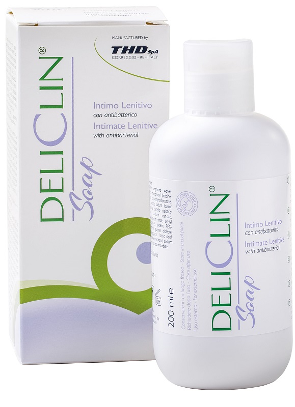 DELICLIN SOAP DETERGENTE INTIMO LENITIVO CON ANTIBATTERICO 200 ML - latuafarmacia.org