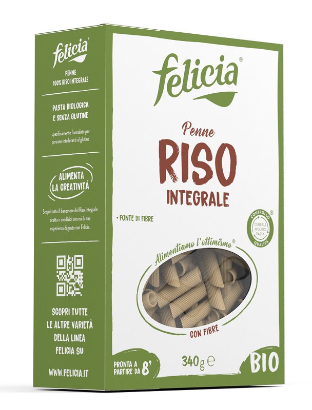 FELICIA BIO RISO INTEGRALE PENNE 340 G - latuafarmacia.org