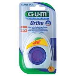 GUM ORTHO FLOSS FILO SPUGNOSO 50 PEZZI - latuafarmacia.org