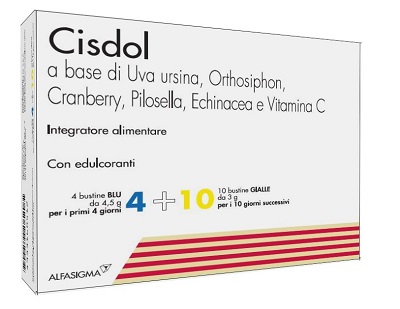 CISDOL 4 BUSTINE BLU DA 4,5 G + 10 BUSTINE GIALLE DA 3 G - latuafarmacia.org