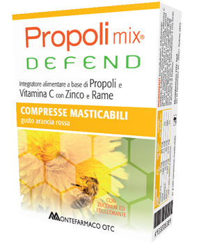PROPOLI MIX DEFEND 30 COMPRESSE MASTICABILI GUSTO ARANCIA - latuafarmacia.org