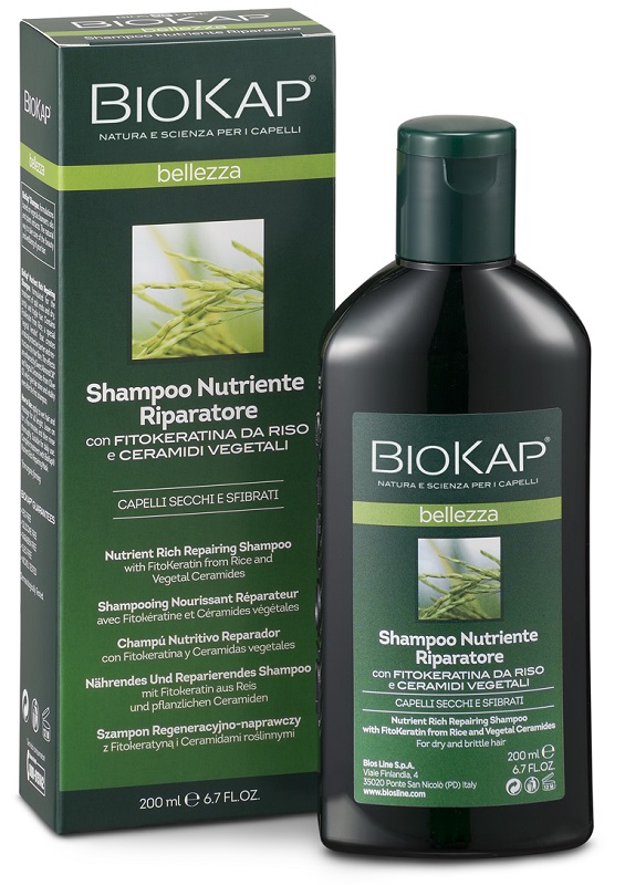 BIOKAP BELLEZZA SHAMPOO NUTRIENTE/RIPARATORE 200 ML BIOSLINE - latuafarmacia.org