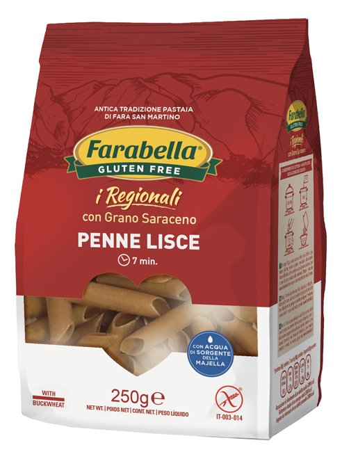 FARABELLA PENNE LISCE GRANO SARACENO 250 G - latuafarmacia.org
