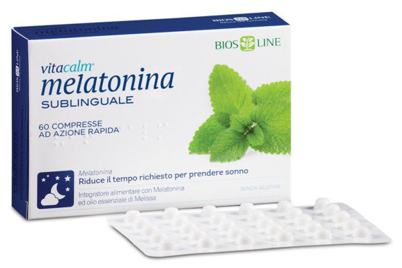 BIOS LINE VITACALM MELATONINA SUBLINGUALE 60 COMPRESSE 1 MG - latuafarmacia.org