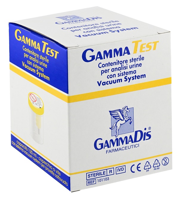 CONTENITORE STERILE PER URINA SOTTOVUOTO 120 ML GAMMADIS - latuafarmacia.org