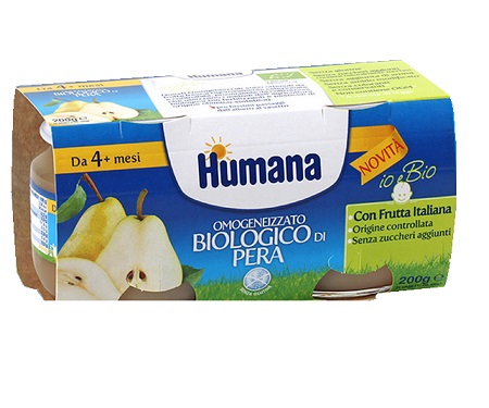 HUMANA OMOGENEIZZATO PERA BIO 2 VASETTI 100 G - latuafarmacia.org