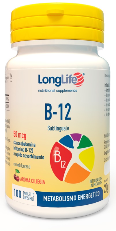 LONGLIFE B12 50MCG SUBLINGUALE 100 TAVOLETTE - latuafarmacia.org
