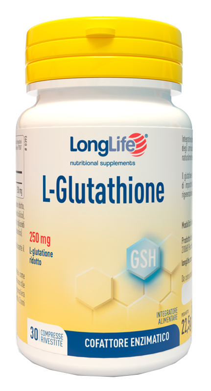 LONGLIFE L-GLUTATHIONE 250 MG 30 COMPRESSE - latuafarmacia.org