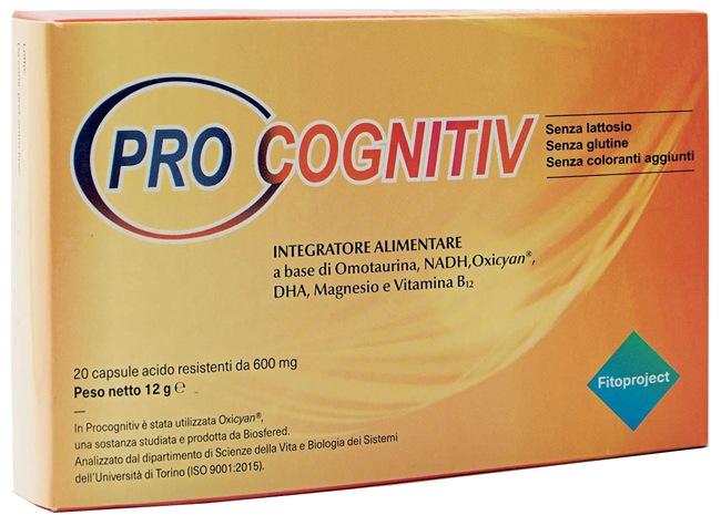 PROCOGNITIV 20 CAPSULE ACIDO RESISTENTI VEGETALI DA 600 MG - latuafarmacia.org