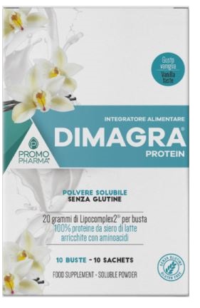 DIMAGRA PROTEIN POLVERE SOLUBILE GUSTO VANIGLIA 10 BUSTINE - latuafarmacia.org